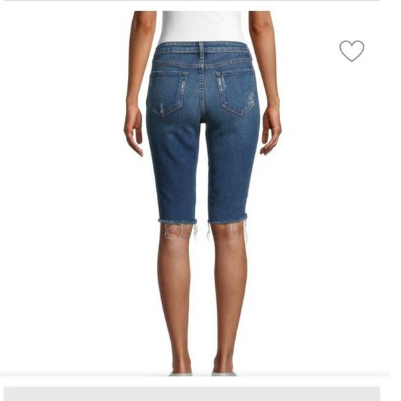L'AGENCE Pismo Distressed Denim Bermuda Shorts Size 25 NWT - Picture 3 of 10